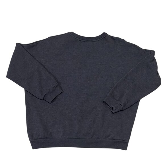 Disney Ariel Women Size XL Patch Sweatshirt Long Sleeve Heather Gray Embroidered - Picture 3 of 4